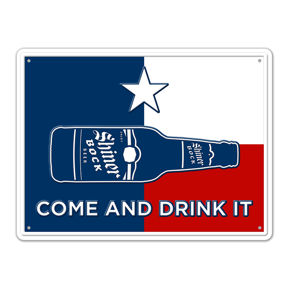 Shiner Bockクラフトビール看板縦長さ　79　横　49.5 Shiner Bock Beer 2-piece Hanging Cardboard Sign Shiner, Tx